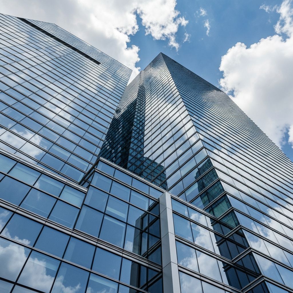 Modern glass building architecture